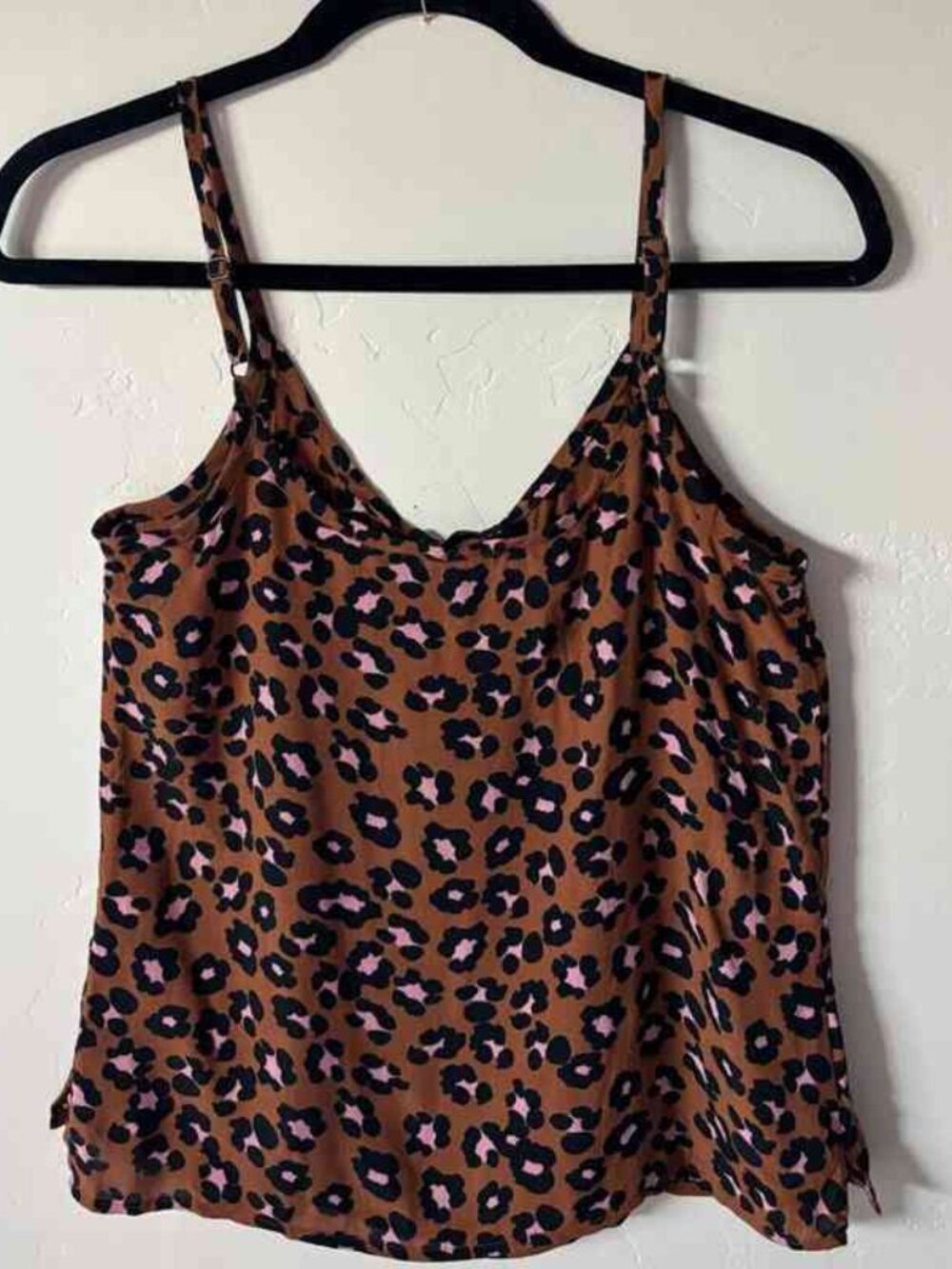 Brown Pink Leopard Print Cami